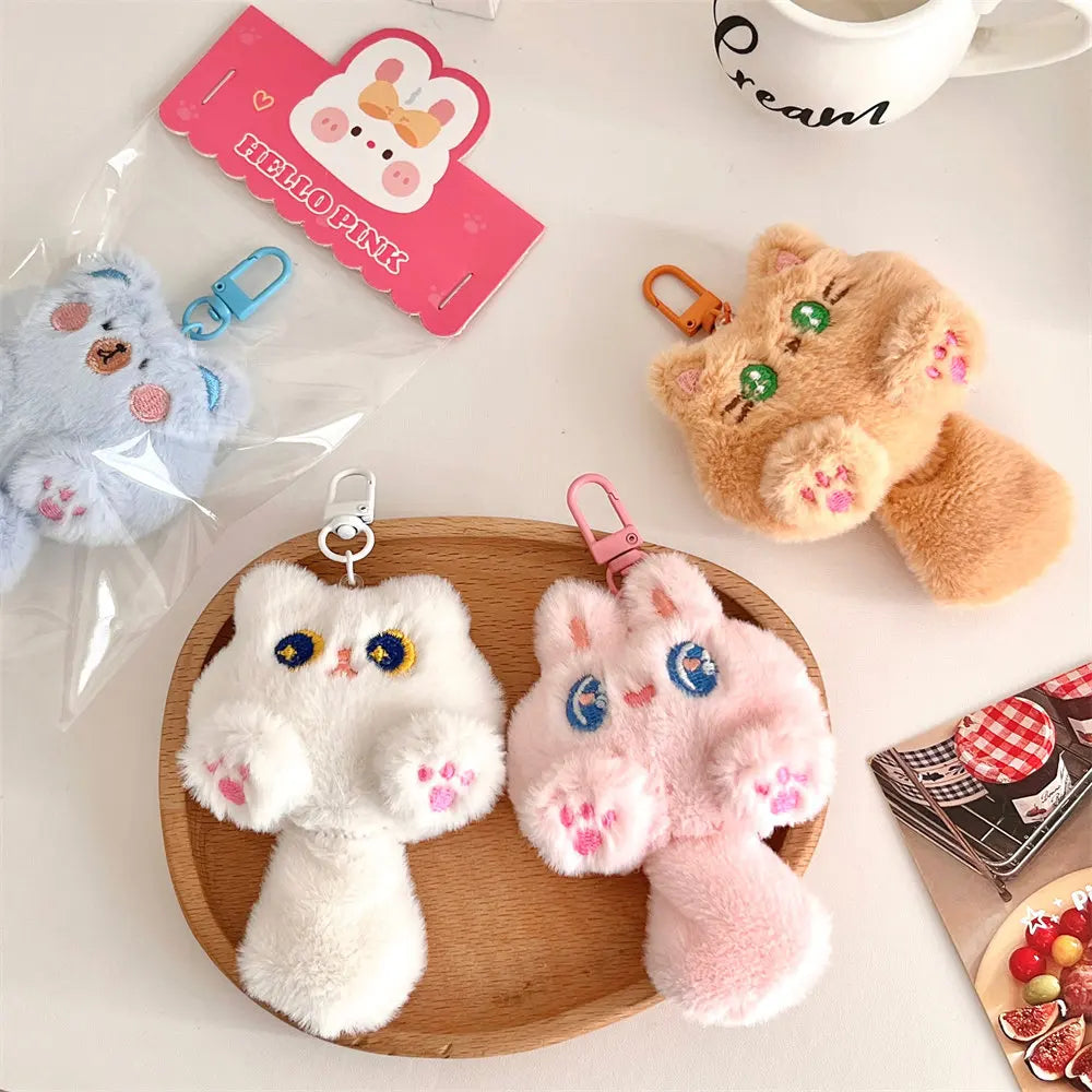 Cute Plush Cartoon Cat Doll Pendant Soft Cute Girl Backpack Decoration Pendant Doll Student Gift