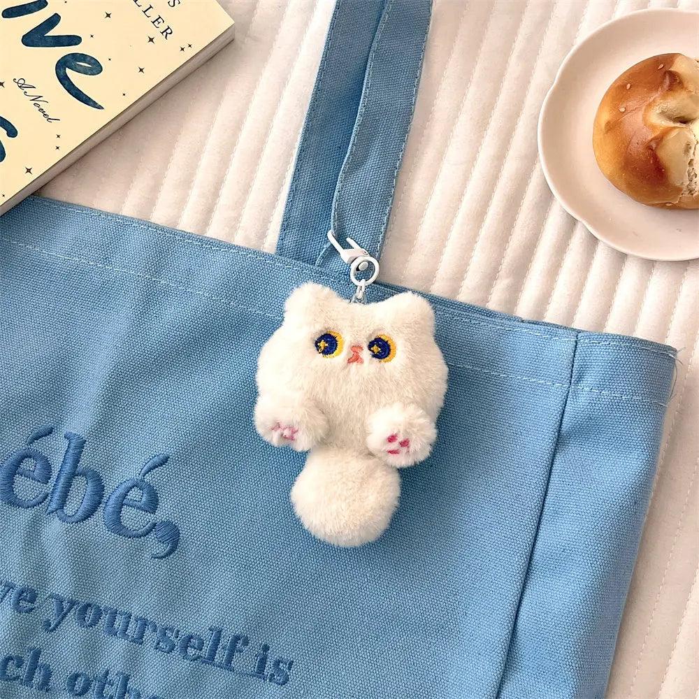 Cute Plush Cartoon Cat Doll Pendant Soft Cute Girl Backpack Decoration Pendant Doll Student Gift
