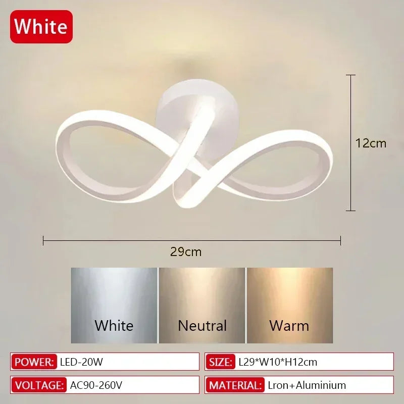 LED Aisle Ceiling Lights Modern Chandelier Three Colors Lamp Minimalist Lamps For Bedroom Light Surface Installation Dining Room