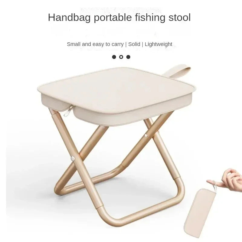 Ultra-light fishing stool, outdoor picnic camping folding chair, portable travel seat, convenient to carry folding chair.
