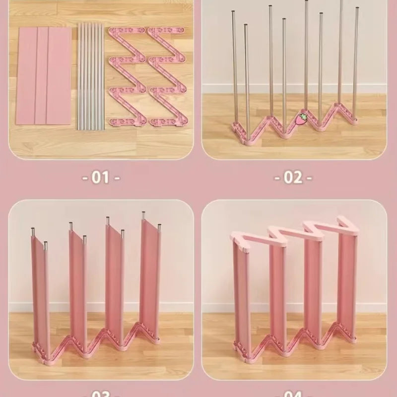 Creative Z-shaped Shoe Rack Simple Household Shoe Storage Multi-layer Assembly Shoe Rack For Dormitories Shoe Organizer Shelf