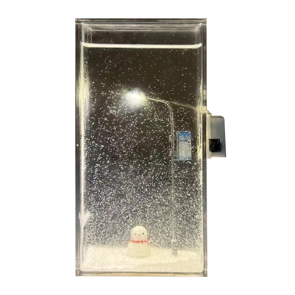 Snowy Lamp Snow Scenery Night Light Decorative Snowy Night Street Lamp Handmade Christmas Light for Home Decor