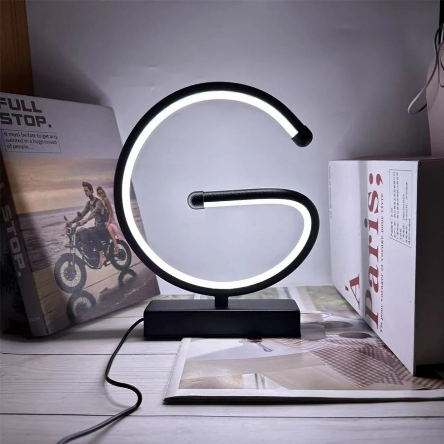 Creative Spiral LED Night Light 3 Colors Dimmable Desk Lamp Reading Light for Living Room Office Desk Bedroom Bedside Decor