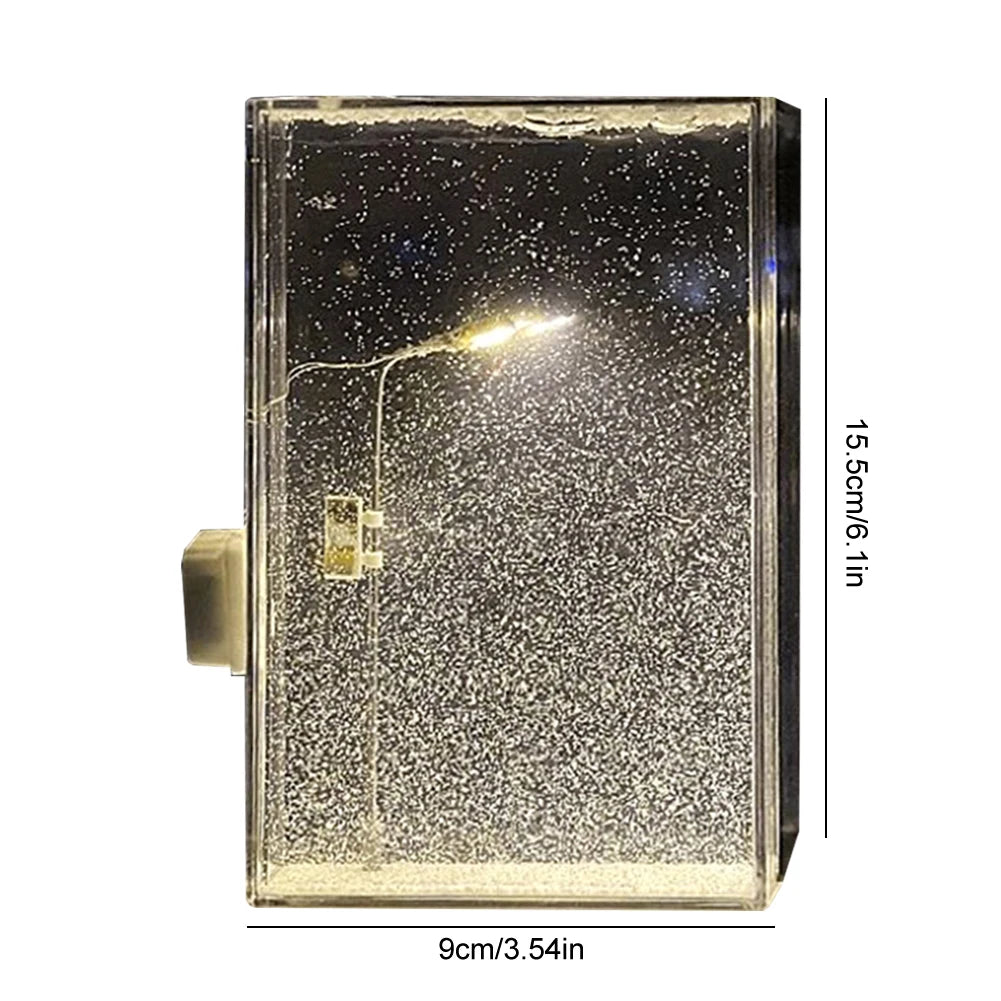 Snowy Lamp Snow Scenery Night Light Realistic Snowy Night Street Lamp Decorative Handmade Christmas Light for Kids Adults