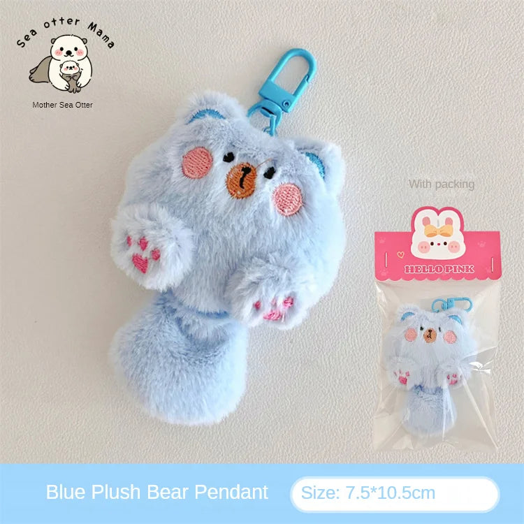 Cute Plush Cartoon Cat Doll Pendant Soft Cute Girl Backpack Decoration Pendant Doll Student Gift