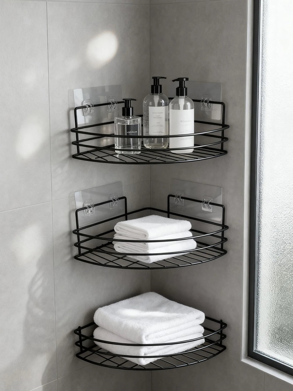 Iron Triangle Rack For Kitchen Bathroom Storage Rack Thickened Love Corner Rack Storage Rack Durable
