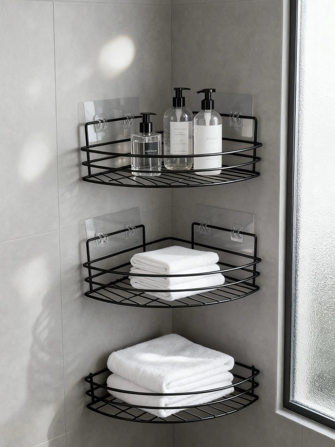 Iron Triangle Rack For Kitchen Bathroom Storage Rack Thickened Love Corner Rack Storage Rack Durable