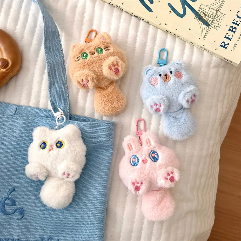 Cute Plush Cartoon Cat Doll Pendant Soft Cute Girl Backpack Decoration Pendant Doll Student Gift