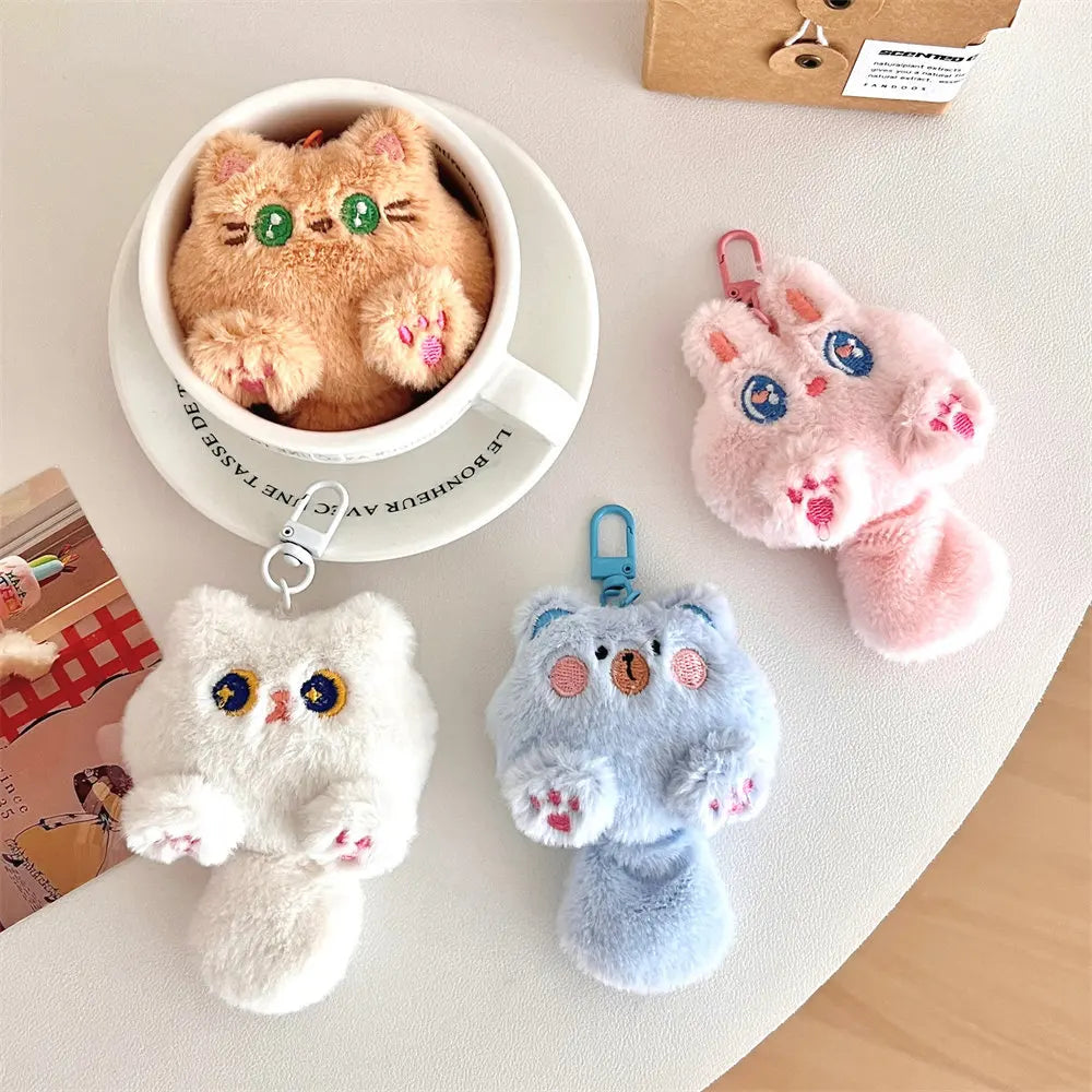 Cute Plush Cartoon Cat Doll Pendant Soft Cute Girl Backpack Decoration Pendant Doll Student Gift