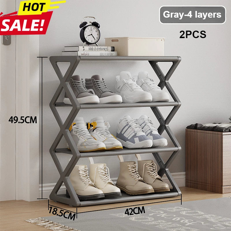 Foldable Shoe Racks Multifunctional Storage Rack Simple Design Dust-proof Shoe Rack Home Dormitory Household Storage Tools