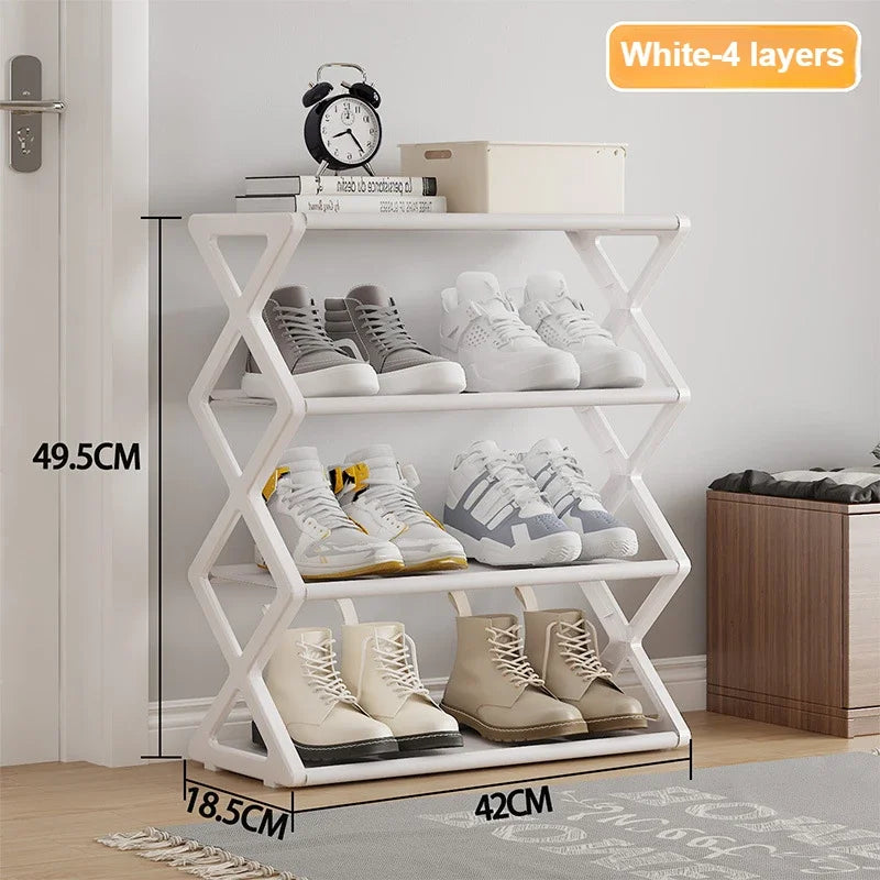 Foldable Shoe Racks Multifunctional Storage Rack Simple Design Dust-proof Shoe Rack Home Dormitory Household Storage Tools