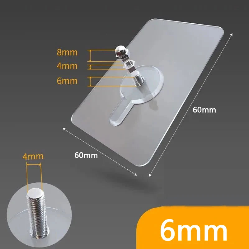 10 Pcs Punch-Free Screw Stickers Wall Picture Non-Marking Hook Invisible Traceless Picture Hanging Kitchen Bathroom Hanger Hook