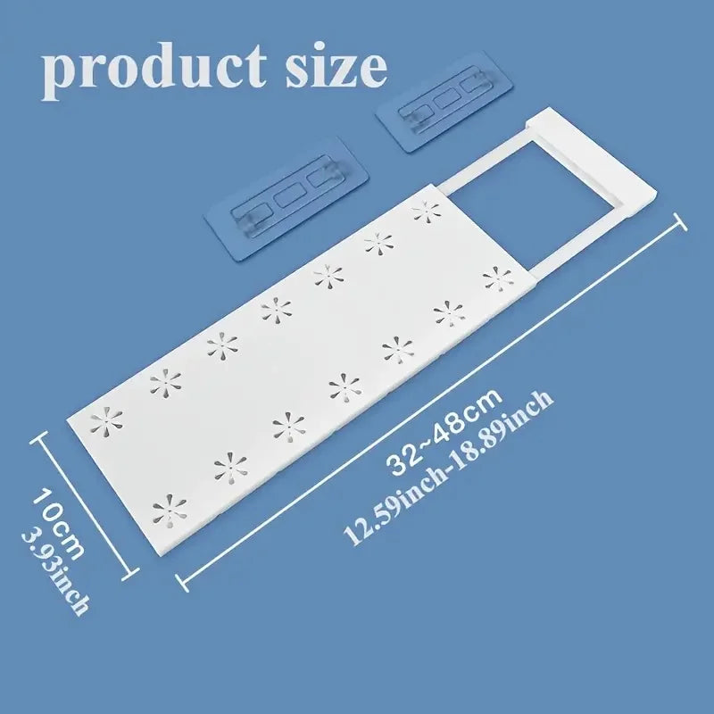 3-Piece Adjustable Storage Shelf Set - Heavy-Duty Plastic Construction with No Drilling Required, Space-Saving, White Modern Design, Adjustable Height, Suitable for Closet, Kitchen, Bathroom Organization - Easy to Install, Ve