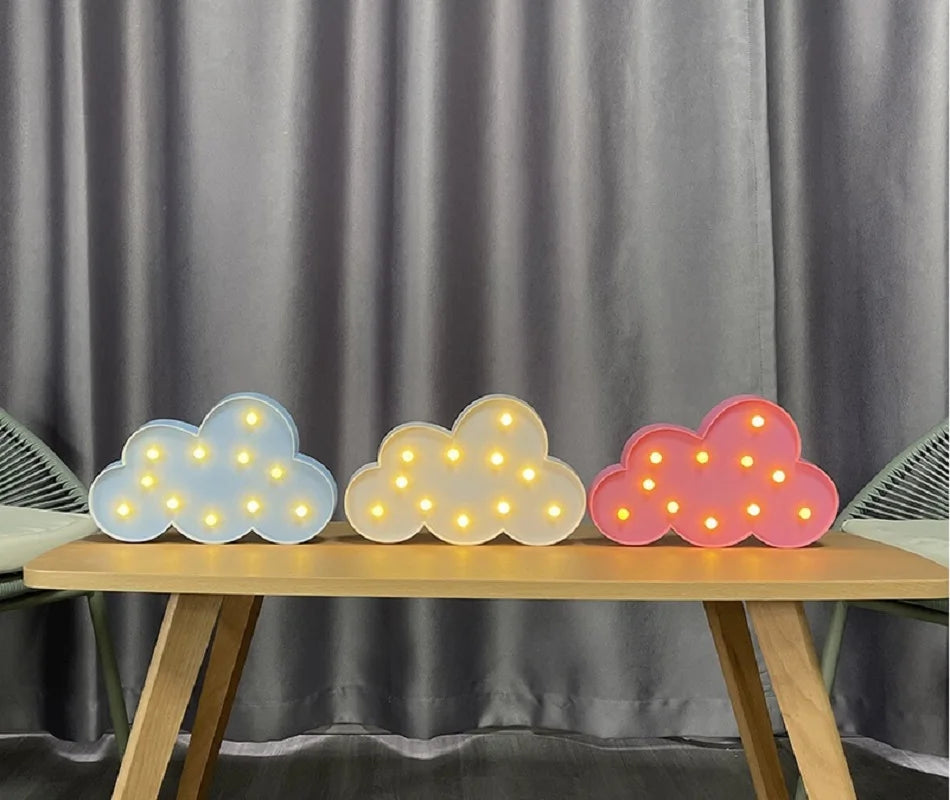 LED shaped lamp room atmosphere decoration ornament cloud moon pentagram decorative lamp creative night light