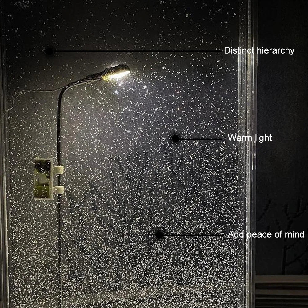 Snowy Lamp Snow Scenery Night Light Decorative Snowy Night Street Lamp Handmade Christmas Light for Home Decor