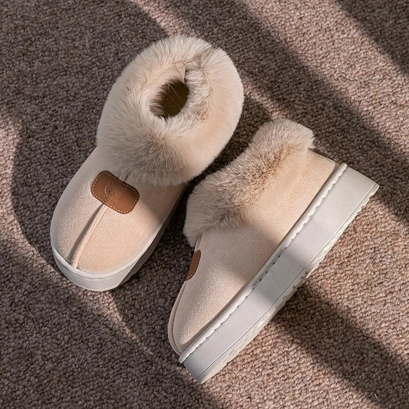 2025 Women's New Thickened Bottom Snow Boots Winter Warm Foot Protection Outerwear Cotton Warm Shoes EVA Material Chinese Origin