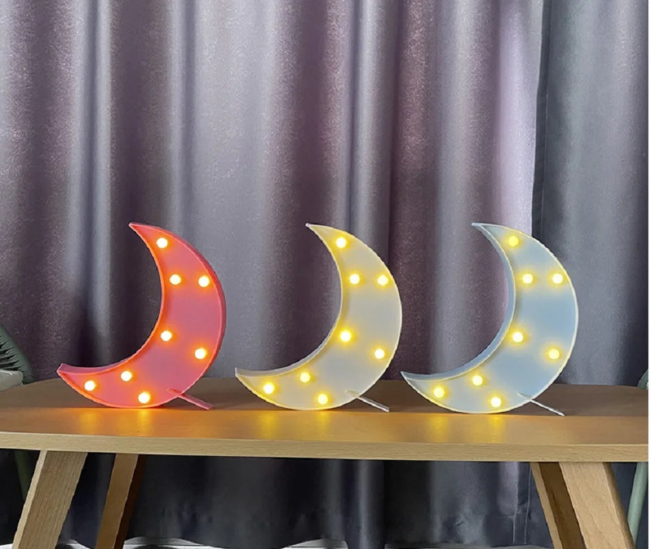 LED shaped lamp room atmosphere decoration ornament cloud moon pentagram decorative lamp creative night light
