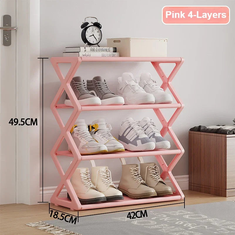 Foldable Shoe Racks Multifunctional Storage Rack Simple Design Dust-proof Shoe Rack Home Dormitory Household Storage Tools