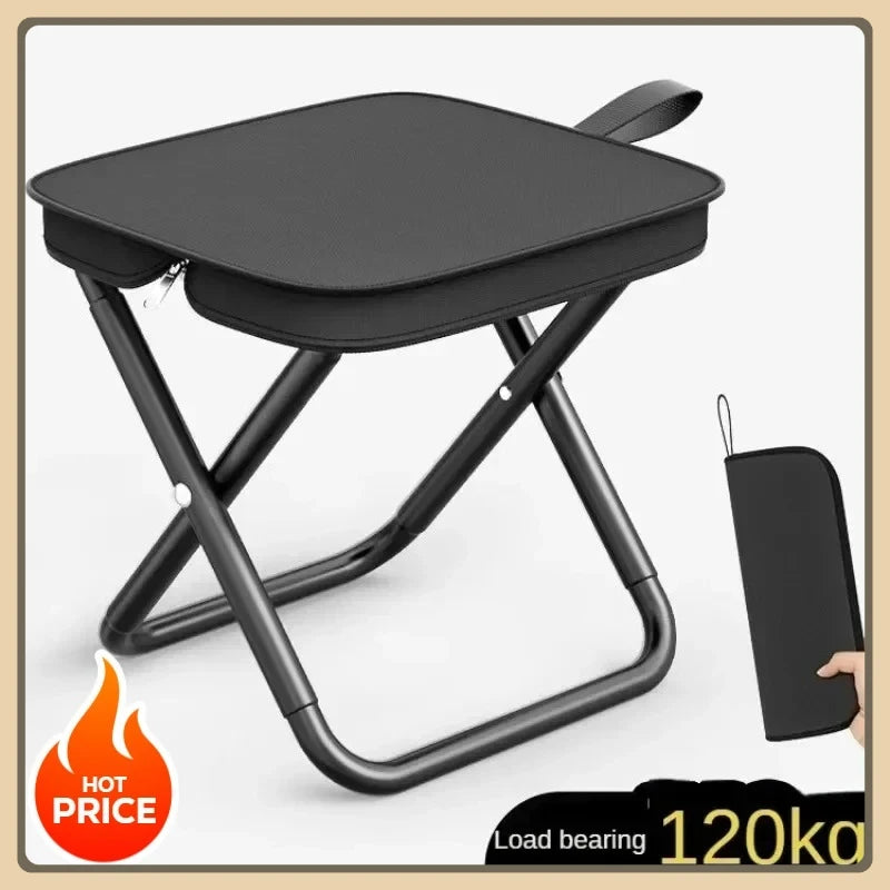 Ultra-light fishing stool, outdoor picnic camping folding chair, portable travel seat, convenient to carry folding chair.