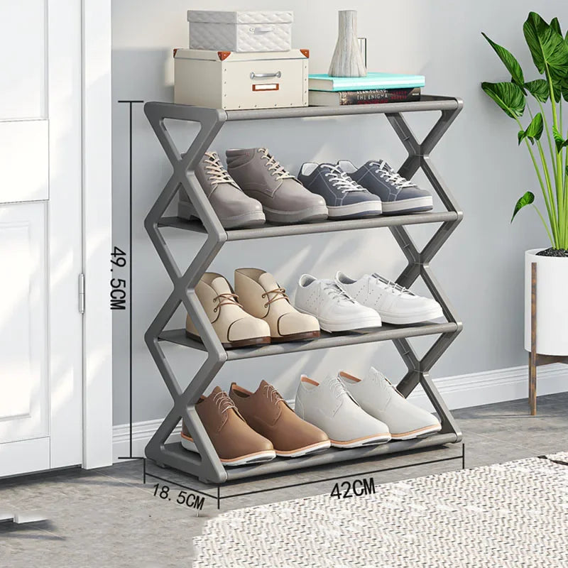 Foldable Shoe Racks Multifunctional Storage Rack Simple Design Dust-proof Shoe Rack Home Dormitory Household Storage Tools