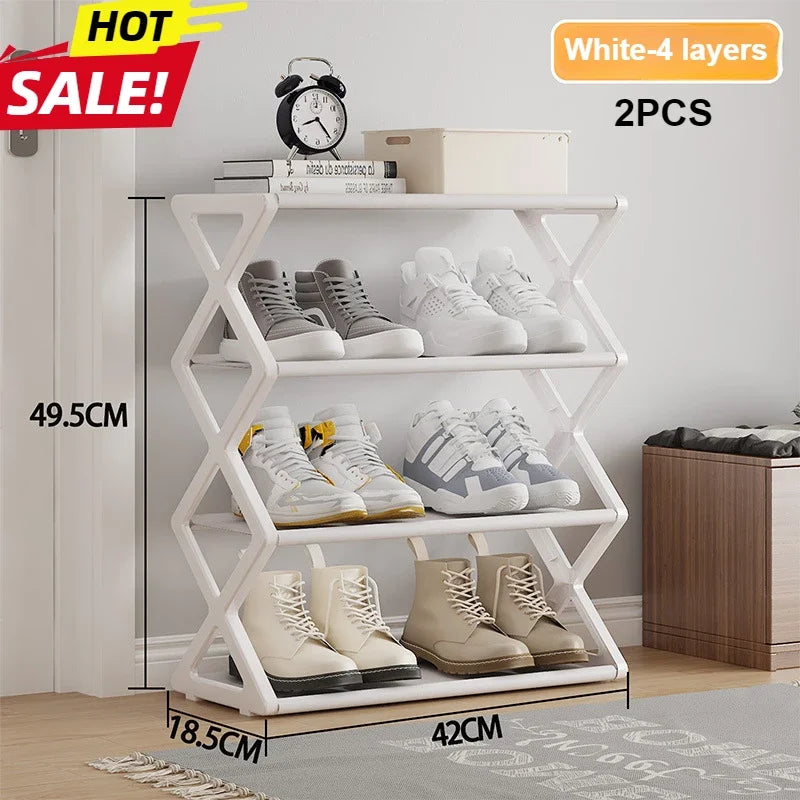 Foldable Shoe Racks Multifunctional Storage Rack Simple Design Dust-proof Shoe Rack Home Dormitory Household Storage Tools