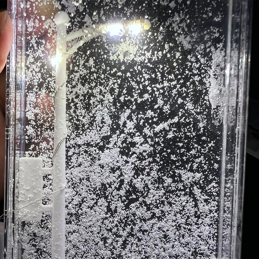 Snow Scene Night Light Snowy lamp handmade diy led small street convenient-lamp Girl's-Gift Holiday for-gift bedroom-girl-light