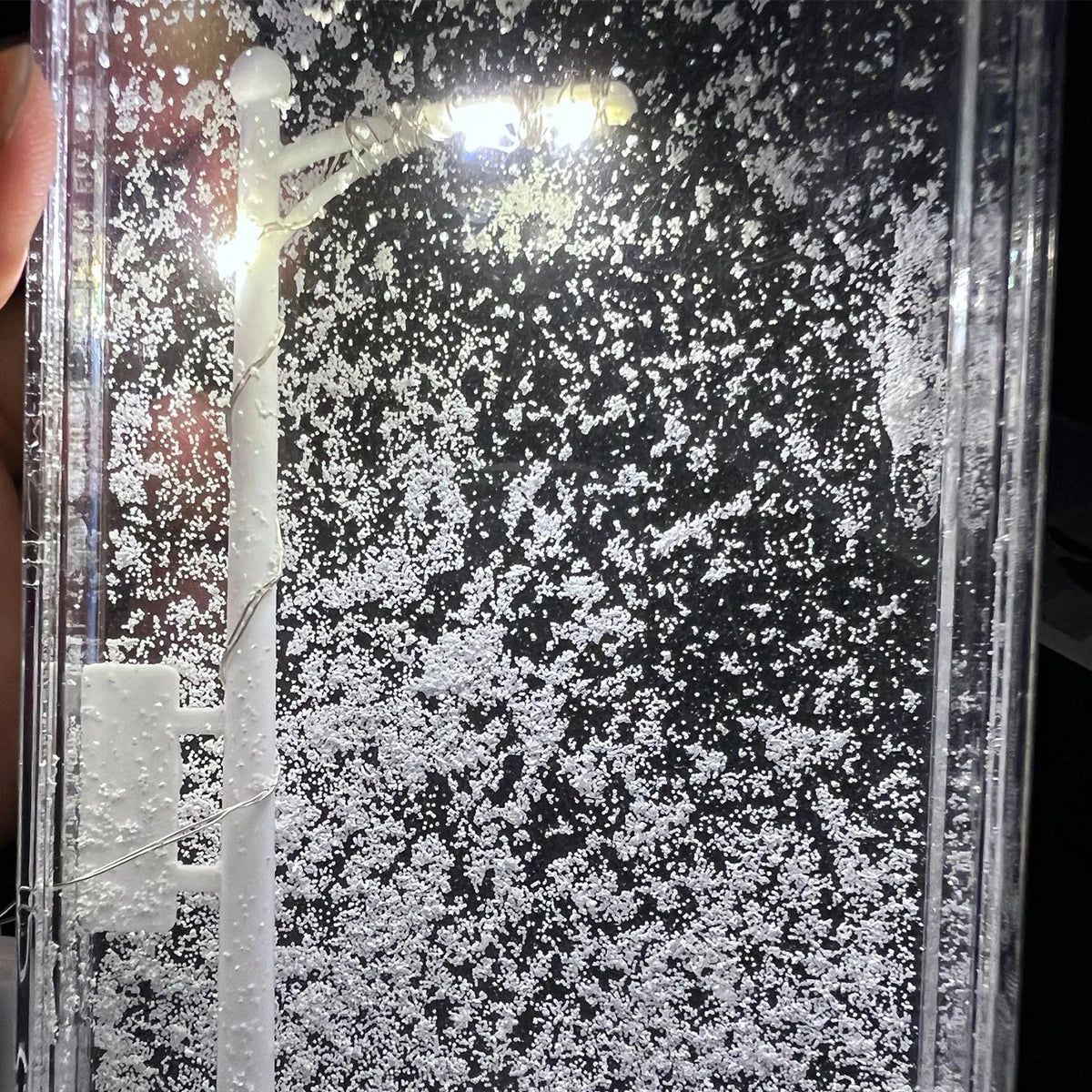 Snow Scene Night Light Snowy lamp handmade diy led small street convenient-lamp Girl's-Gift Holiday for-gift bedroom-girl-light